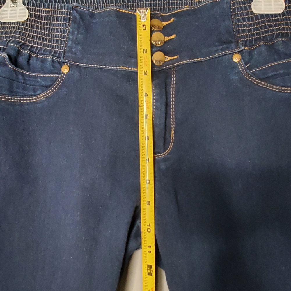 PARA  High-rise Skinny Jeans Elastic/paperback waist Size 15 - Picture 9 of 14